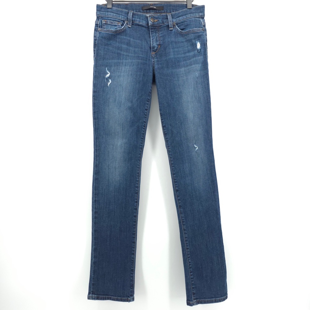 Joe's Jeans Womens Straight Leg Denim W28 Blue Distressed Stretch‎ Jeans